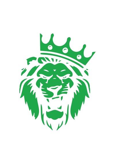 Kral Tacçlı Aslan Sticker 17x17 Cm Yeşil