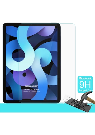 Microsonic Apple Uyumlu iPad 10.Nesil 10.9`` (A2696-A2757-A2777) Tempered Glass Cam Ekran Koruyucu