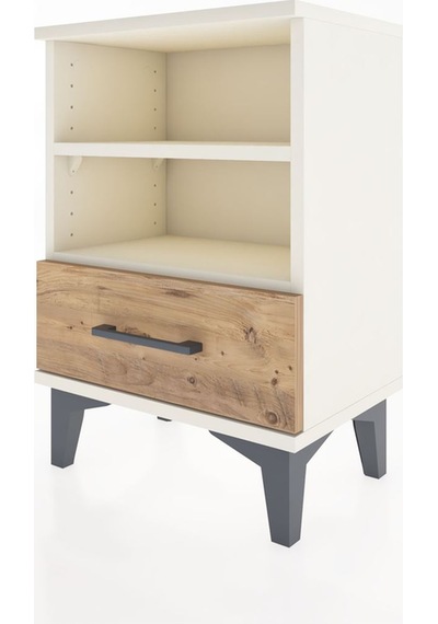 Arges Komodin 2 Raflı Tek Çekmeceli 44x30x64 Aytaşı-çam Aytaşı