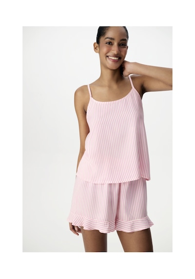 Penti Pembe Çizgili Şort Pijama Takımı