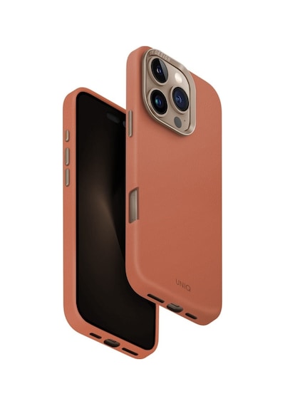 Apple Uyumlu iPhone   16 Pro Max Kılıf   Lyden Serisi Deri Kaplama Magsafe Özellikli Magclick Premium Kılıf   C