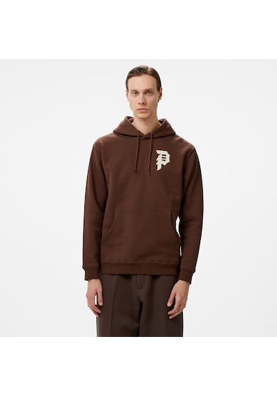 Primitive Courage Hood Erkek Kahverengi Hoodie Düz Papfa2407