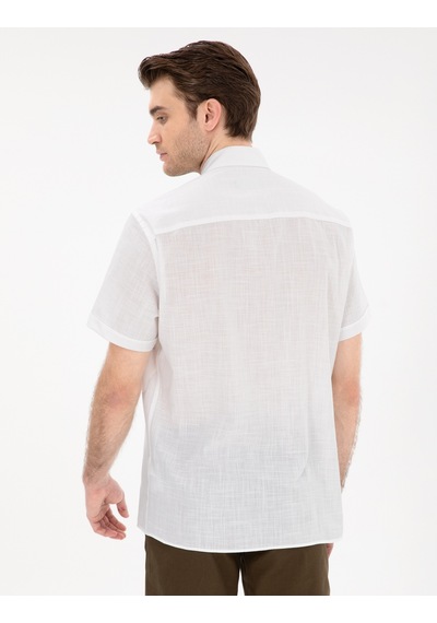 Pierre Cardin Erkek Beyaz Gömlek Kısa Kollu 50306950-vr013 Beyaz
