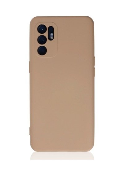 Uryport Oppo Reno 6 Kılıf Nano İçi Kadife Silikon - Pudra