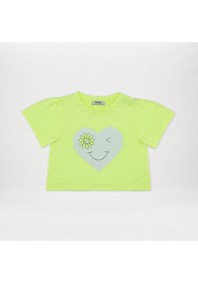 Panço Kız Çocuk Baskı Detaylı T-shirt 2411gk05004-4454 001