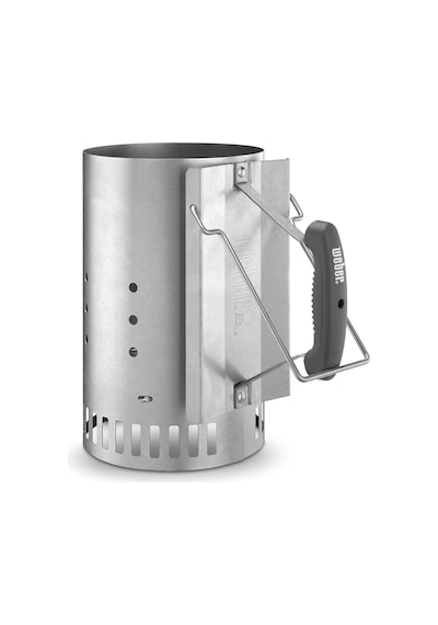 Weber 7416 Kömür Tutuşturma Bacası / Briketleri Tutuşturma Sıvısı Olmadan Hızlı Tutuşturmak İçin Mangal Aksesuarı, Alüminyum Çelik, 6 L Kapasite