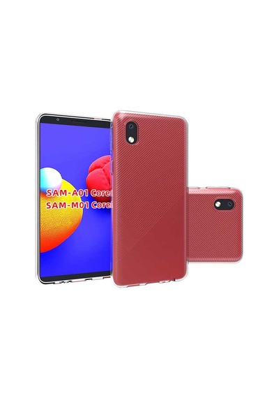 Rba Aksesuar Galaxy Uyumlu A01 Core Kılıf Rba Süper Silikon Kapak - Renksiz Çok Renkli