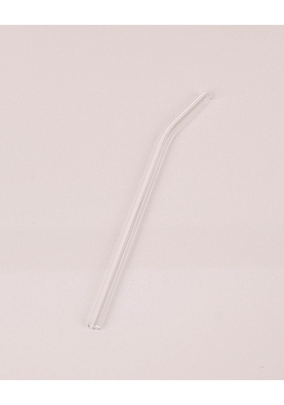 1 Adet Kokteyl Sunum Pipeti Cam Pipet Isıya Dayanıklı Eğimli 20cm Şeffaf Cam Pipet Tekli
