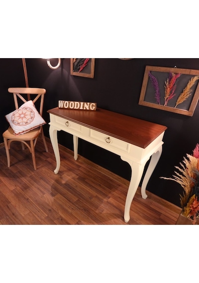 Wooding 100 Cm Çekmeceli Masif Krem Ceviz Dresuar (548587958) Krem
