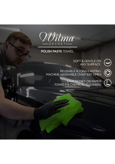 Wilma Secret Mikrofiber Parlatma Temizleme Bezi - Araba İçin Temizleme Giysileri - Detay Malzemeleri - Yeniden Kullanı Diğer