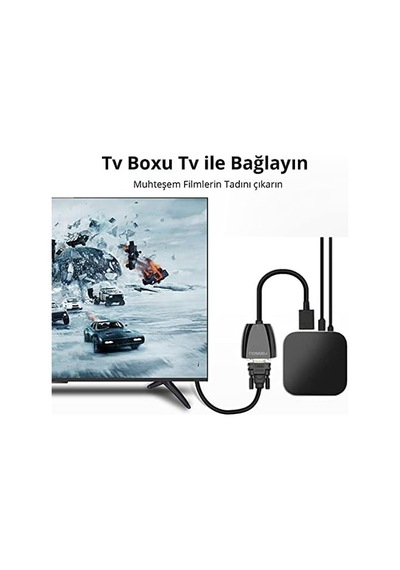 Hdmı To Vga Dişi Çevirici Adaptör Siyah