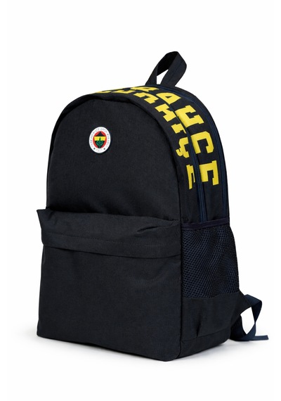 Fenerium Fenerbahçe Lisanslı Su İtici Kumaşlı Sırt Çantası - Laptop Bölmeli & Kabartma Logolu Okul Çantası Lacivert