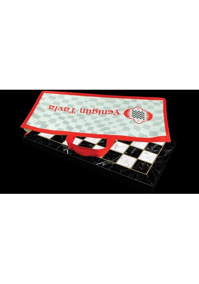 Metal Klasik Satranç Takımı Antik Ve Katlanır Mermer Desenli Mdf