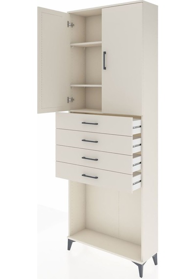 Arges Dolap 3 Raflı 4 Çekmeceli 2 Kapaklı 88x30x243 Aytaşı-ay... Aytaşı