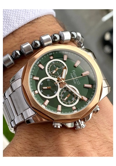 Ferrucci Fc05823 Fonksiyonlu Erkek Kol Saati Çelik Kordon Su Geçirmez 2 Yıl Garantili Orjinal + Bileklik Gümüş - Rose Gold Ferrucci Fc05823 Fonksiyonlu Erkek Kol Saati Çelik Kordon Su Geçirmez 2 Yıl Garantili Orjinal + Bileklik Gümüş - Rose Gold