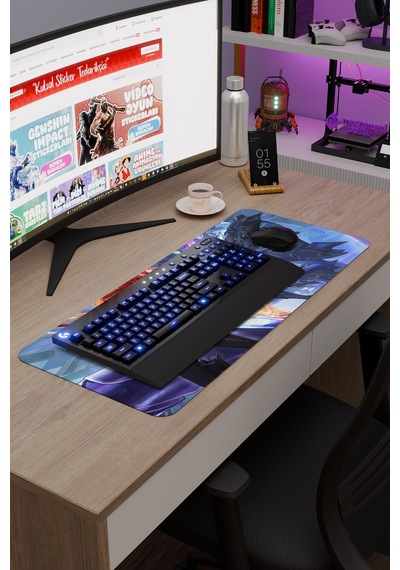 Capitano Genshin Impact Anime Oyuncu V5 - 70x30 Xl Gaming Mouse Pad Fare Altlığı