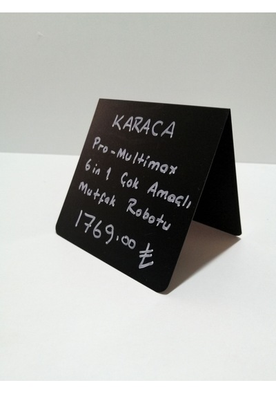10 Adet Silinebilir Karatahta Siyah Etiket İsimlik10x10 Cm
