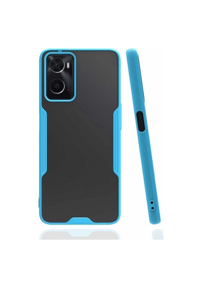 Newface - 196 - Oppo A96 Kılıf Platin Silikon - Metemıx - - Mavi