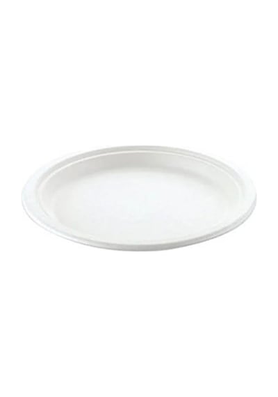 Roll-up Nature Ekolojik Karton Kağıt Tek Kullanımlık Oval Tabak - 20x26 Cm. - 25 Adetlik 1 Paket Beyaz