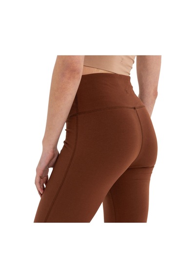 Inguz Roll Up Flare Toparlayıcı Yoga Pantolon Kahverengi