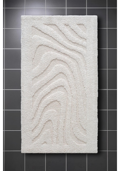 Lilly 2'li Pamuk Banyo Paspas Seti Yumuşak Dokulu Krem Yıkanabilir 60x100 + 60x50cm, Ll003w