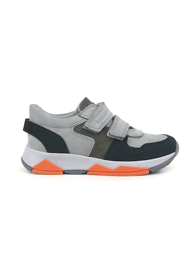 Rakerplus Hakiki Deri Gri Siyah Çocuk Sneakers Spor Ayakkabı