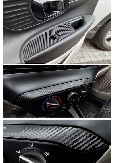 Hyundai Bayon İç Trim Set Mat Karbon Siyah/ Ayna Katlama Butonsuz