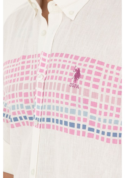 U.s. Polo Assn. Erkek Menekşe Gömlek Desenli 50283773-vr037 Menekşe