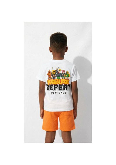 Poala Kids Roblox Şort Takım Turuncu