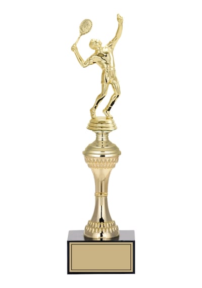 Odak Kupa - Figürlü Kupalar - Tenis Erkek Figürlü Kupalar Fg-029 C - 34 Cm Altın - Beyaz