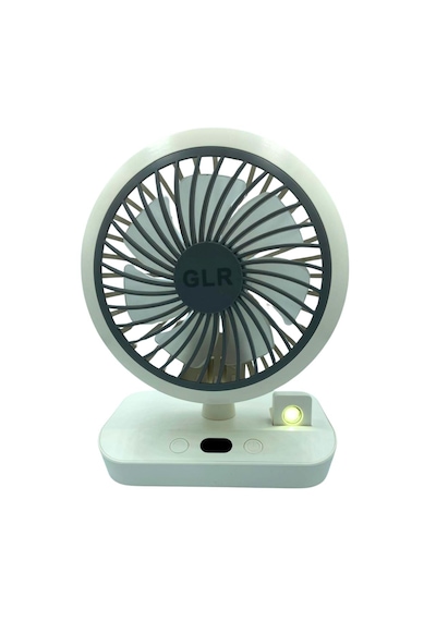 Bigmate Beyaz Mini Masa Fanı Taşınabilir Serinletici Işıklı Şarjl