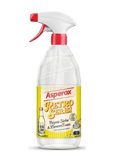 Asperox Retro Serisi Beyaz Sirke & Limon Tuzu Çok Amaçlı Yüzey Temizleyici Sprey 1 L X 2 Adet 2'li Set