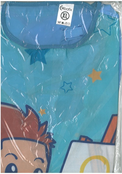 Bafix Boyama Önlüğü Mavi Desenli Xl 55x46 Cm 1 Adet