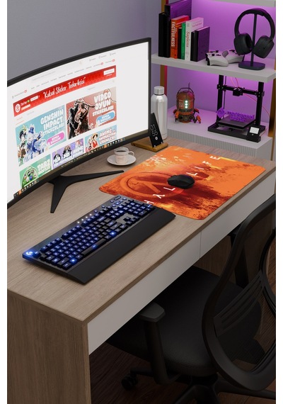 Half Life Kaymaz Dikişli Kauçuk Oyuncu Mousepad V5 - 48x40 Xl Gaming Mouse Pad Fare Altlığı