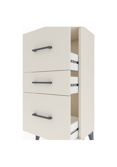 Arges Komodin 3 Çekmeceli 44x30x96 Aytaşı-aytaşı Aytası