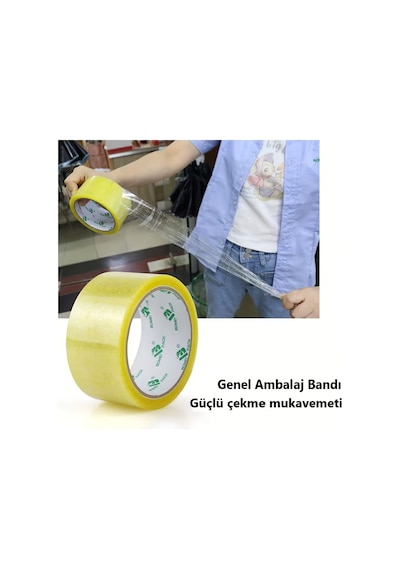 Şeffaf Koli Bandı En:45Mm Metraj:40M 6.Adet