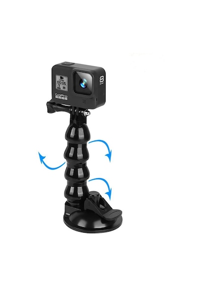 Ayex Ax-231 Vantuzlu Araç İçi Esnek Kamera Tutucu Gopro, Djı Osmo Actıon, Insta360 İle Uyumlu