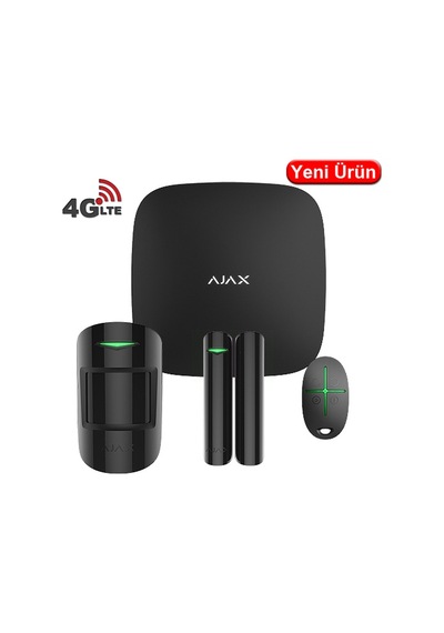 Ajax 100093 Starterkit 4g Kablosuz Alarm Başlangıç Seti Siyah