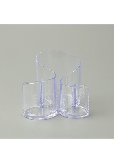 3 Gözlü Pratik Makyaj Organizeri - Şeffaf - 15x15x13 Cm Plastik Çok Renkli Tr Diğer
