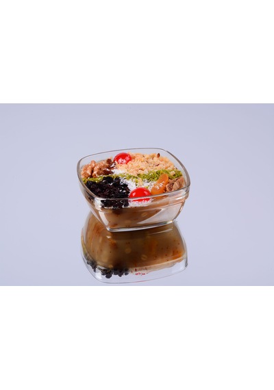 Glassco Kare Sütlaç Kare Cam Kase Tatlı Puding Kase 6'Lı
