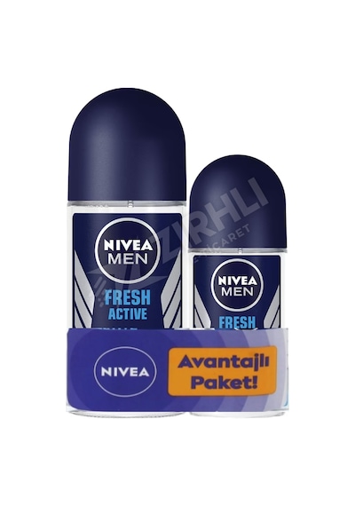 2 Adet Nivea Fresh Erkek Roll-on 50 Ml + Roll-on 25 Ml Hediye