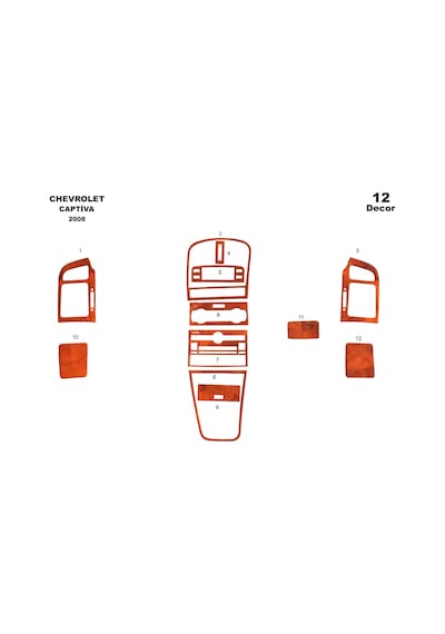 Chevrolet Captiva Torpido Kaplama 2007-2012 12 Parça