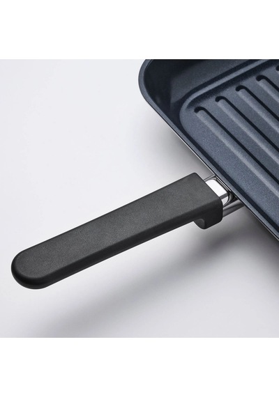 Ikea Mıddagsmat Kızartma Tavası 28 Cm Krom - Siyah 1 Parça Gümüş - Siyah
