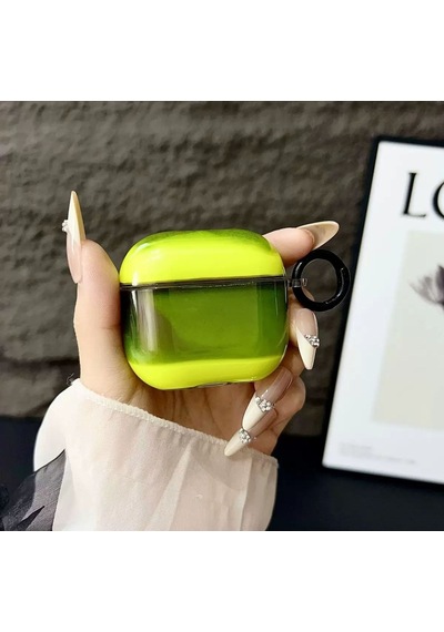 Fadex Apple AirPods 4 Ve 5.nesil İle Uyumlu Premium Karanlıkta Kendisini Belli Eden Işıltılı Fosforlu Kulaklık Kılıfı Yeşil