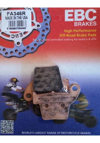 Honda Crf 250 X Arka Fren Balatası Ebc Fa346R Sinterli Balata N11.205