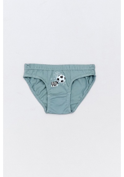 Fullamoda Futbol Topubaskılı 3 Lü Erkek Çocuk Slip Külot 23mıcg631197491-gri Gri