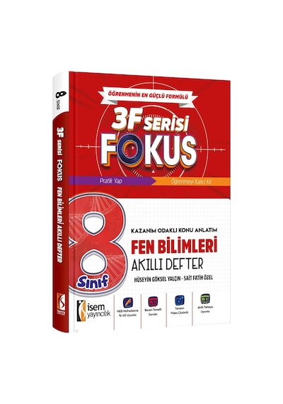 İsem 8. Sınıf Fokus Fen Bilimleri Akıllı Defter İsem Yayıncılık