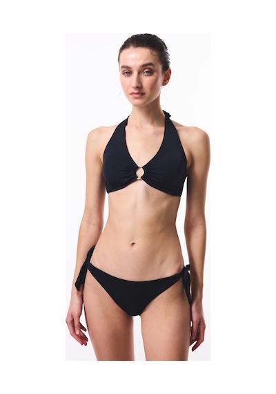 Penti Siyah Clean Hot Toparlayıcı Boyundan Bağlamalı Bikini Üstü