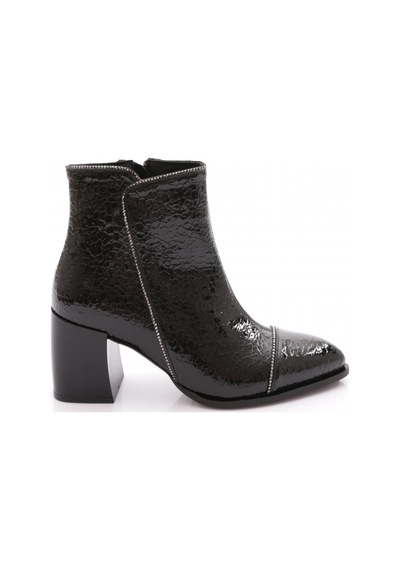 Dgn 900 Kadin Topuklu Bot Siyah Croco