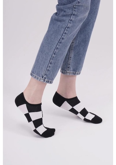 The Socks Company 163p 3 Çift Desenli Kadın Görünmez Çorap Çok Renkli